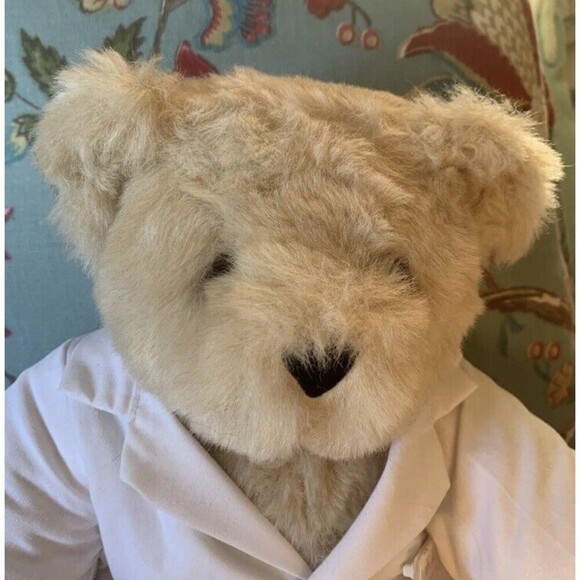 Vermont Teddy Bear Tan Plush 16 Inch Dr I.M. Madaboutu Plush Stuffed Animal Toy - Picture 3 of 7